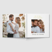 Echte Folie Trouwfoto Gepersonaliseerde namen Gastenboek (Volledig)