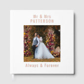 Echte Folie Trouwfoto Gepersonaliseerde namen Gastenboek (Voorkant)