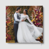 Echte Folie Trouwfoto Gepersonaliseerde namen Gastenboek (Achterkant)