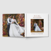 Echte Folie Trouwfoto Gepersonaliseerde namen Gastenboek (Volledig)