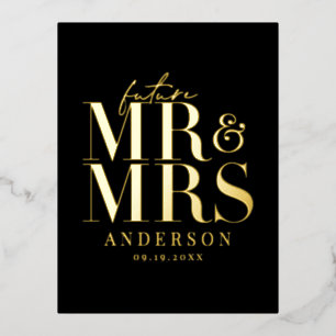 echte folie typografie save the date ansichtkaart feestdagen briefkaart