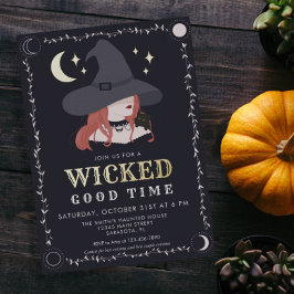 Echte Folie - Uitnodiging van Witch Halloween Part