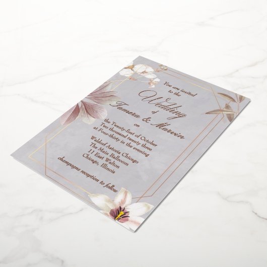 echte folie - uitnodiging voor een bruiloft (Gedraaid)