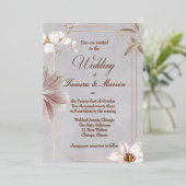 echte folie - uitnodiging voor een bruiloft (Staand Voorkant)