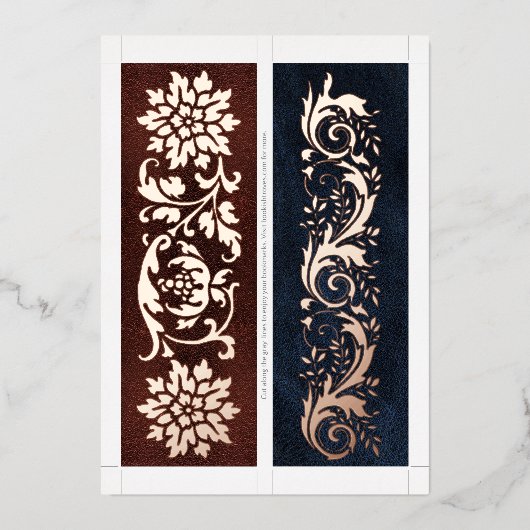 Echte Folie Versierde Boekrug 2 Boekleggers Per Ka Feestdagenkaart (Voorkant)