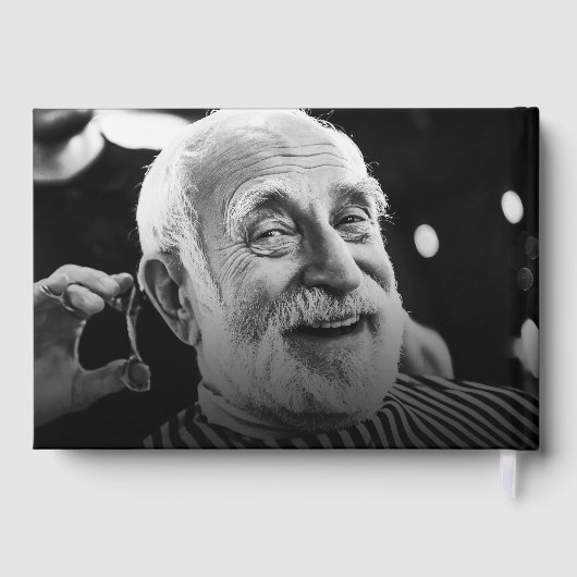 *ECHTE FOLIE* Viering van het leven Elegant 2-foto Gastenboek (Achterkant)