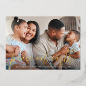 Echte Folie Vrede op Aarde Foto Kerstmis Folie Feestdagenkaart (Voorkant)