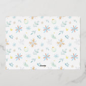 Echte Folie Vrede op Aarde Foto Kerstmis Folie Feestdagenkaart (Achterkant)