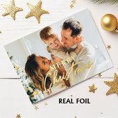 ECHTE FOLIE Vrolijk Kerstfeest 2 Aangepaste Foto's Folie Feestdagenkaart