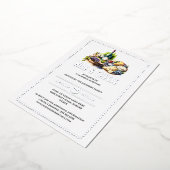 Echte folie wijnkaas charcuterie bord zilver folie uitnodiging (Gedraaid)