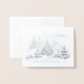 Echte Folie Wintry wint kerstgeiten Kaarten (Voorkant met envelop)