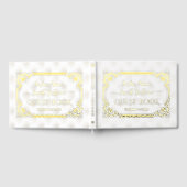 Echte Folie Wit Goud Art Deco Sweet 16 Verjaardag Gastenboek (Volledig)