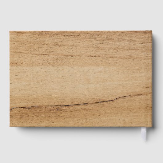 Echte Folie Zilveren Kalligrafie Script Houten Huw Gastenboek (Achterkant)