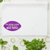 Echte Football spelers Draag Paars Theedoek (Gevouwen)