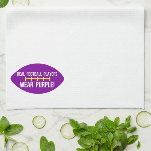 Echte Football spelers Draag Paars Theedoek (Gevouwen)