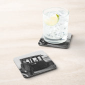 Echte Foto Antiek Auto met Eigenaar Bier Onderzetter (Rechterzijde)