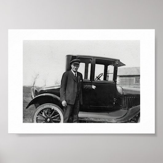 Echte foto antieke auto | poster (Voorkant)