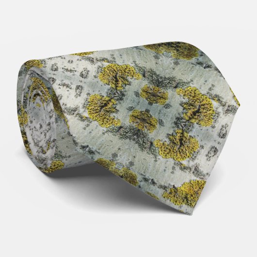 Echte foto van Aspen Bark textuur patroon Stropdas (Opgerold)
