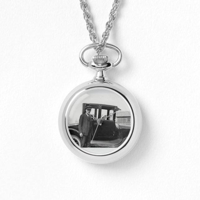 Echte foto vintage antieke auto horloge (Voorkant)
