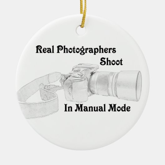 Echte fotografen keramisch ornament (Voorkant)