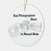 Echte fotografen keramisch ornament (Links)