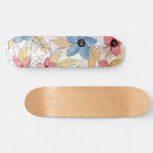 Echte gekleurde Waterverf Floral laat kunst Persoonlijk Skateboard (Horizontaal)