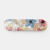 Echte gekleurde Waterverf Floral laat kunst Persoonlijk Skateboard (Horizontaal)