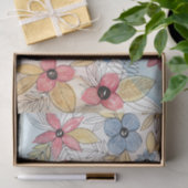 Echte gekleurde Waterverf Floral laat kunst Tissuepapier (Geschenk)