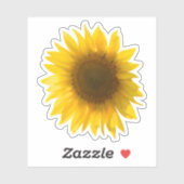 Echte gele zonnebloem afbeelding sticker (Vel)