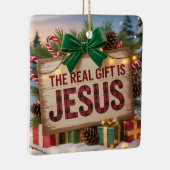 Echte Geschenk Jezus Ornament (Rechts)