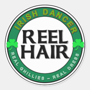 Echte Ghillies, Echte Jurk, REEL HAAR Ronde Sticker
