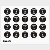 Echte Ghost Skateboard Voor Halloween Ska Ronde Sticker (Vel)