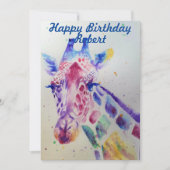 Echte Giraffe dierentuin Kaart (Voorkant)