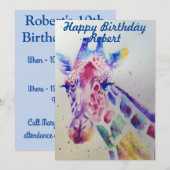 Echte Giraffe dierentuin Kaart (Voorkant / Achterkant)