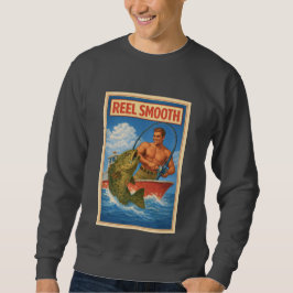 Echte Gladde Visser Retro Naustisch Zout Visserij Trui