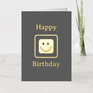 Echte Goil Folie Smile Verjaardag Kaart