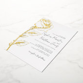 Echte Gold Foil Roos bruiloft Folie Uitnodiging (Gedraaid)