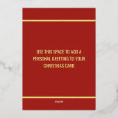 Echte Gold Foil Snowflake Vrolijke Kerst Kaart (Achterkant)