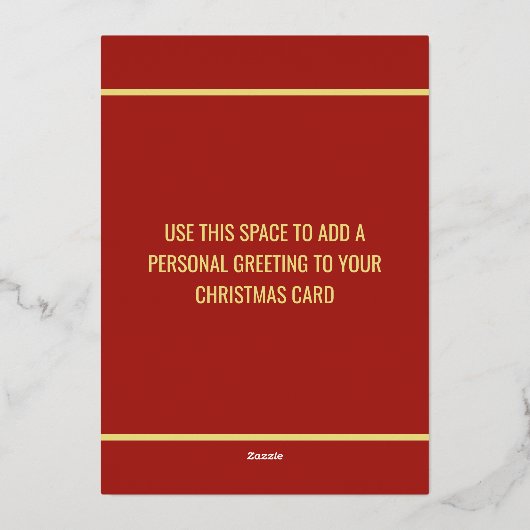 Echte Gold Foil Snowflake Vrolijke Kerst Kaart (Achterkant)