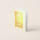 Echte Gold Foil Stippen 50e Jubileum Bedankt Folie Kaarten (Voorkant)