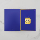 Echte Gold Folie Custom Smile Gevouwen Kaart (Buiten Laag)