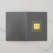 Echte Gold Folie Smile Custom Gevouwen Kaart (Buiten Laag)