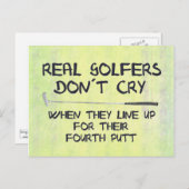 Echte Golfers huilen niet Briefkaart (Voorkant / Achterkant)