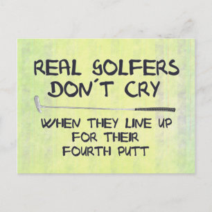 Echte Golfers huilen niet Briefkaart