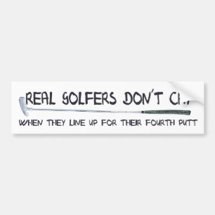 Echte Golfers huilen niet Bumpersticker