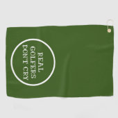 Echte Golfers huilen niet Grappig Golfhanddoek (Horizontaal)