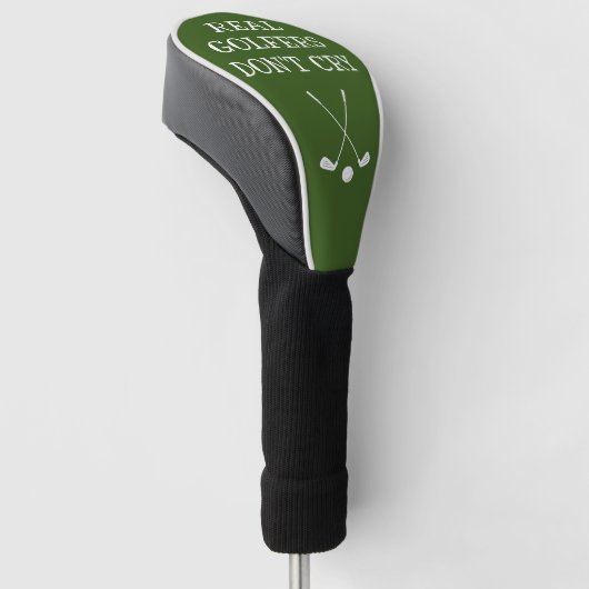 Echte Golfers huilen niet Grappig Golfheadcover (Schuin)