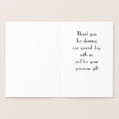 Echte goud folie Art Deco bedankkaart voor trouwfe Kaarten (Binnen)