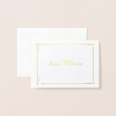Echte goud folie Art Deco bruiloft plaatskaarten Folie Kaarten (Voorkant met envelop)