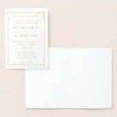 Echte goud folie Art Deco trouw uitnodigingen (Display)